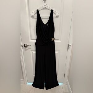 Anne Klein Black Jumpsuit with Lion Logo